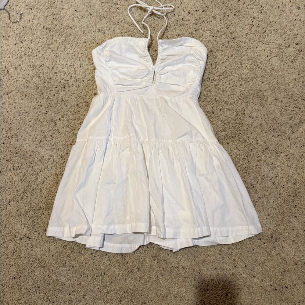 Anthropologie White Mini Dress